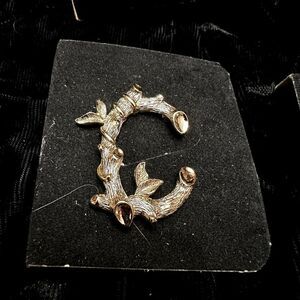 Sarah Coventry Vintage Vine And Leaves Brooch Letter C Brooch Pin